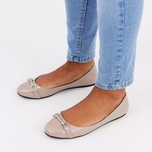 NWT ASOS Layla Snaffle Ballet Flats- Warm Beige